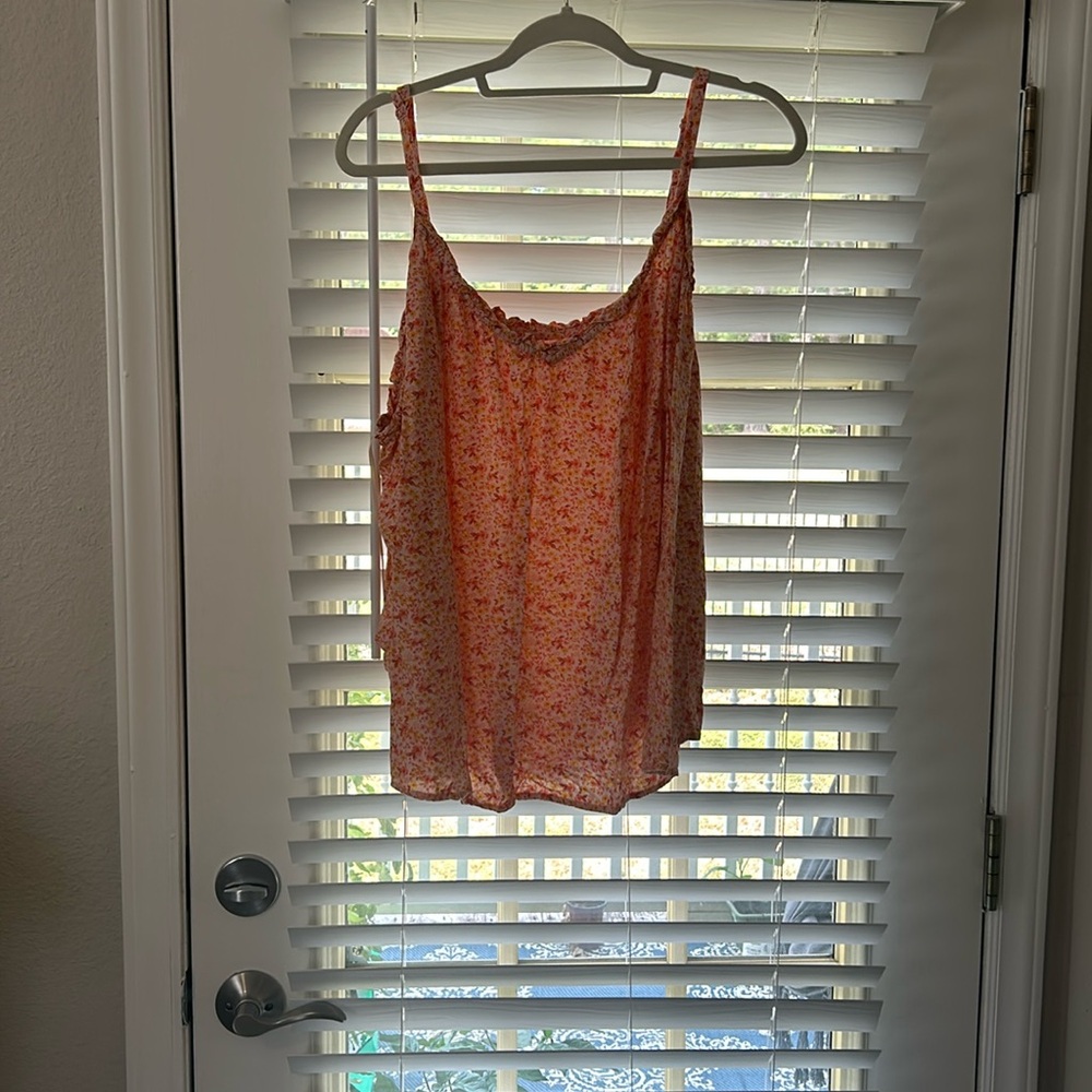 Old navy orange-pink tank top, very flowy.